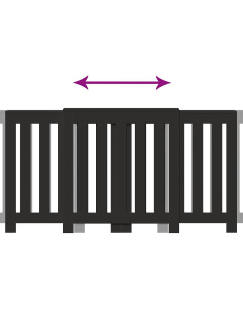 Загрузите изображение в средство просмотра галереи, Mască pentru calorifer, negru, 205x21,5x83,5 cm, lemn prelucrat
