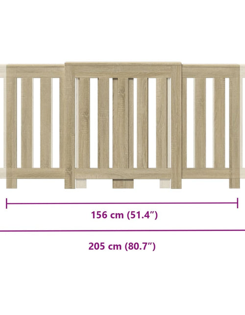 Загрузите изображение в средство просмотра галереи, Mască pentru calorifer stejar sonoma 205x21,5x83,5 cm lemn
