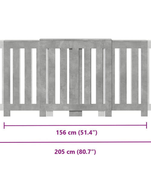 Загрузите изображение в средство просмотра галереи, Mască pentru calorifer gri beton 205x21,5x83,5cm lemn prelucrat
