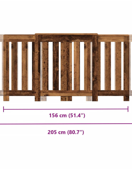 Încărcați imaginea în vizualizatorul Galerie, Mască pentru calorifer lemn vechi 205x21,5x83,5 cm lemn
