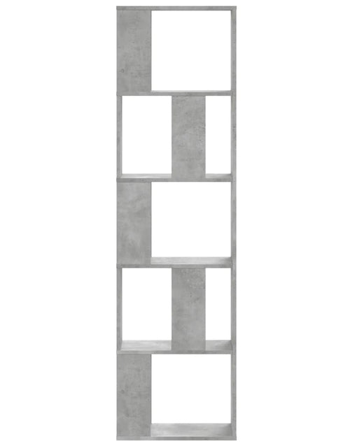 Загрузите изображение в средство просмотра галереи, Bibliotecă cu 5 niveluri gri beton 45x23,5x162,5 cm lemn

