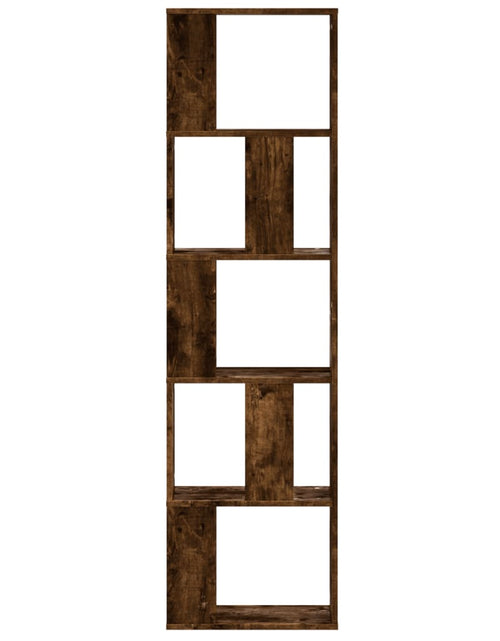Загрузите изображение в средство просмотра галереи, Bibliotecă cu 5 niveluri stejar fumuriu 45x23,5x162,5 cm lemn
