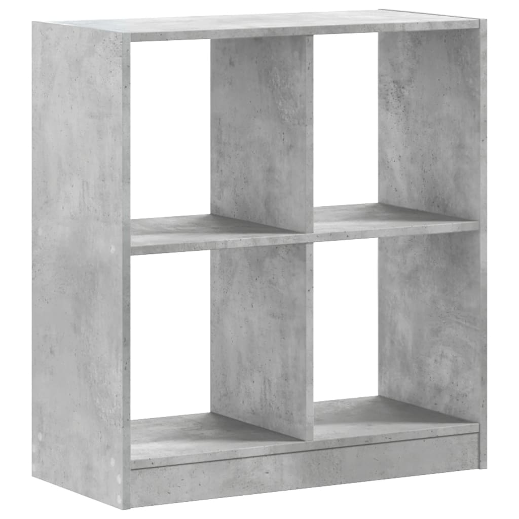 Bibliotecă, gri beton, 68,5x32x75 cm, lemn prelucrat