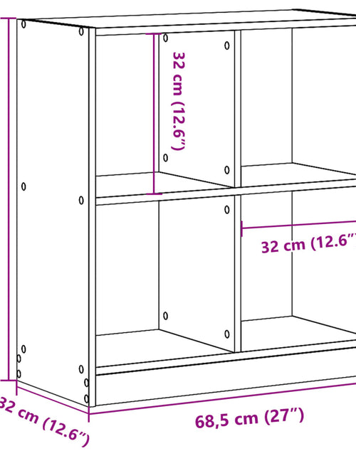 Încărcați imaginea în vizualizatorul Galerie, Bibliotecă, gri beton, 68,5x32x75 cm, lemn prelucrat
