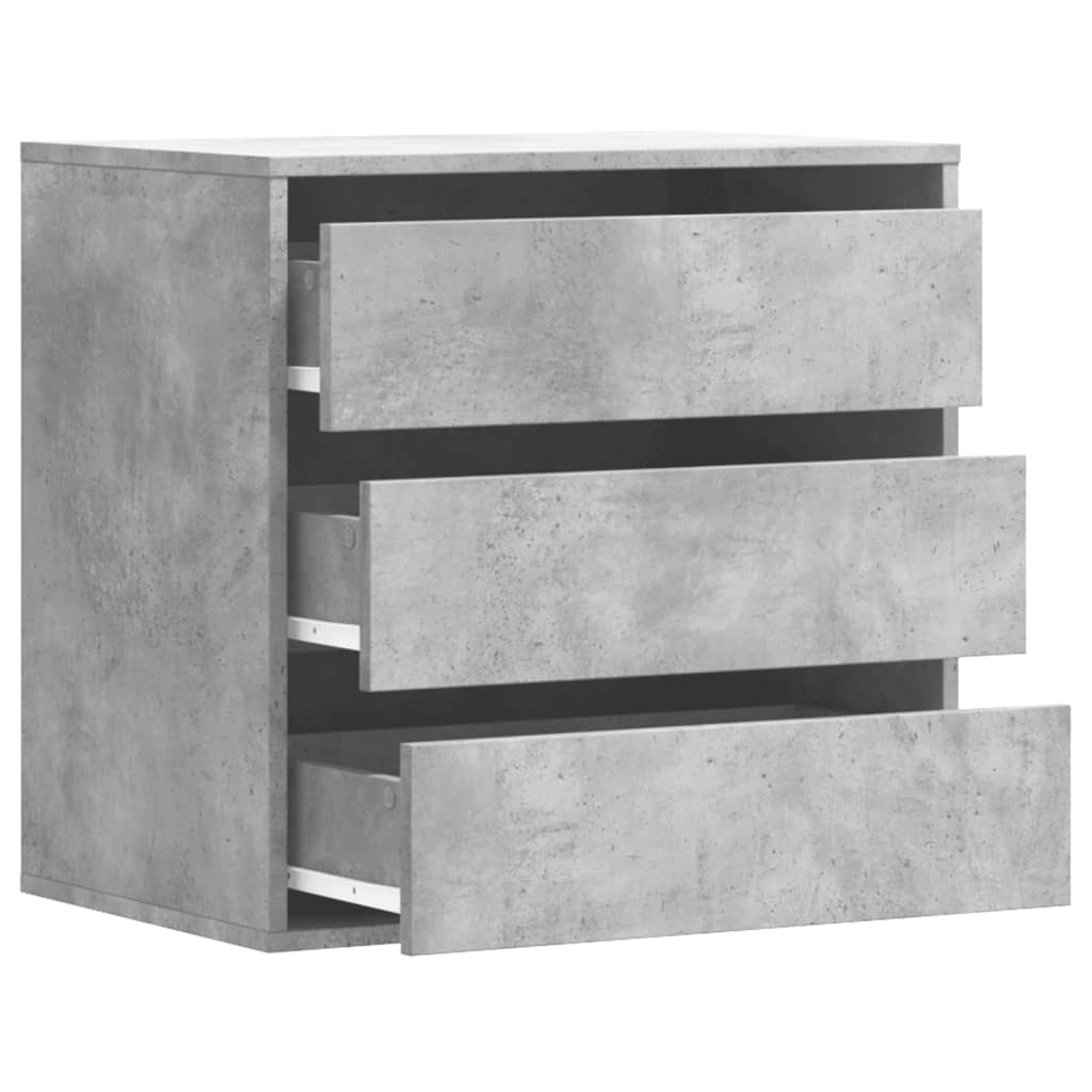 Dulap colț cu sertare gri beton 60x41x58 cm lemn prelucrat