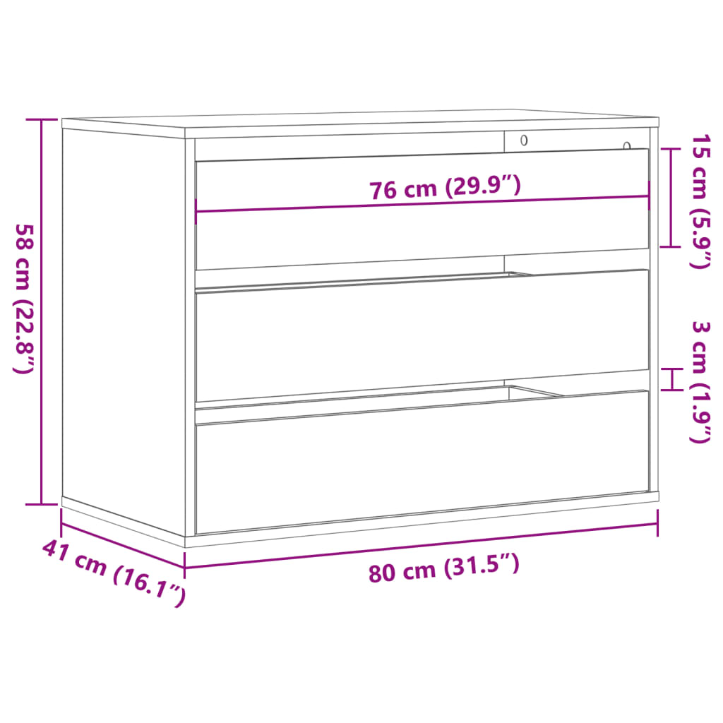 Dulap colț cu sertare alb 80x41x58 cm lemn prelucrat