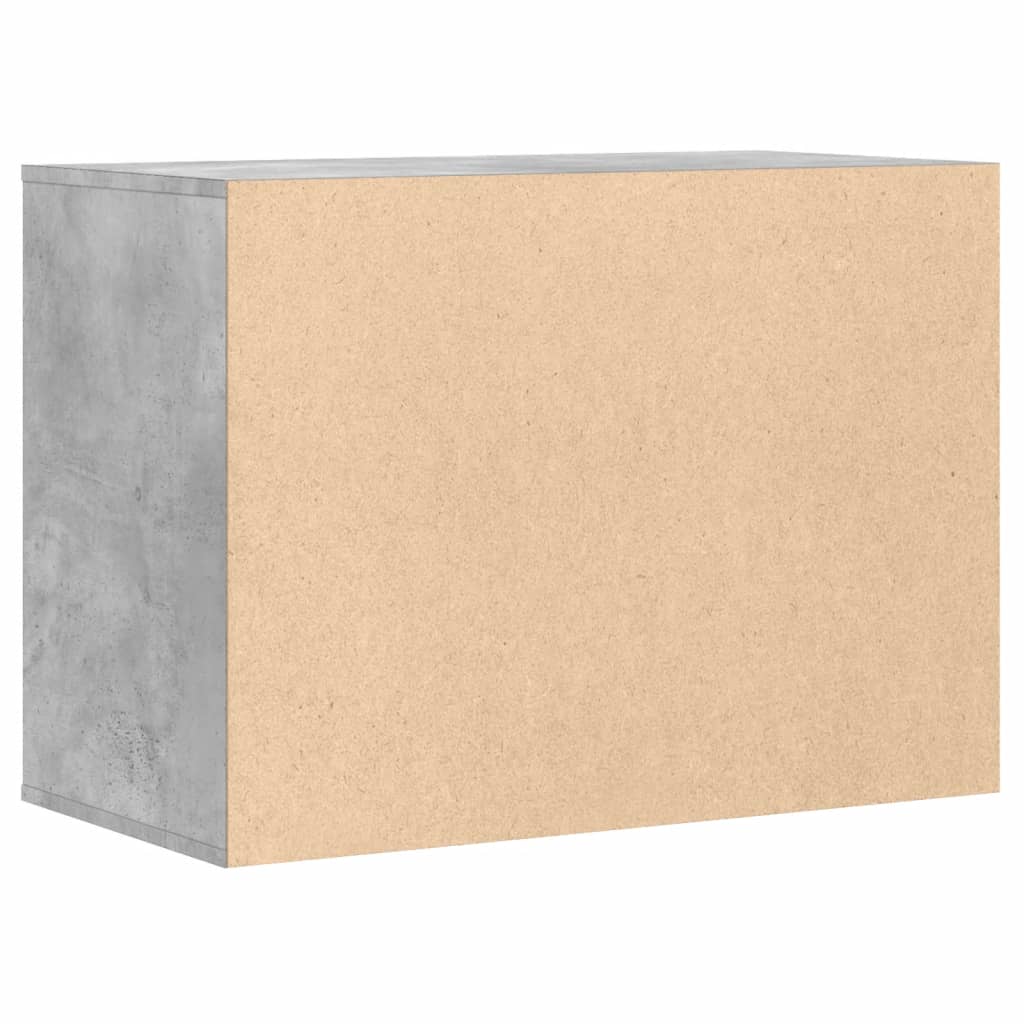 Dulap colț cu sertare gri beton 80x41x58 cm lemn prelucrat