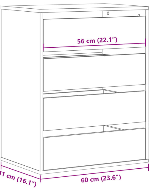 Загрузите изображение в средство просмотра галереи, Dulap colț cu sertare alb 60x41x76 cm lemn prelucrat
