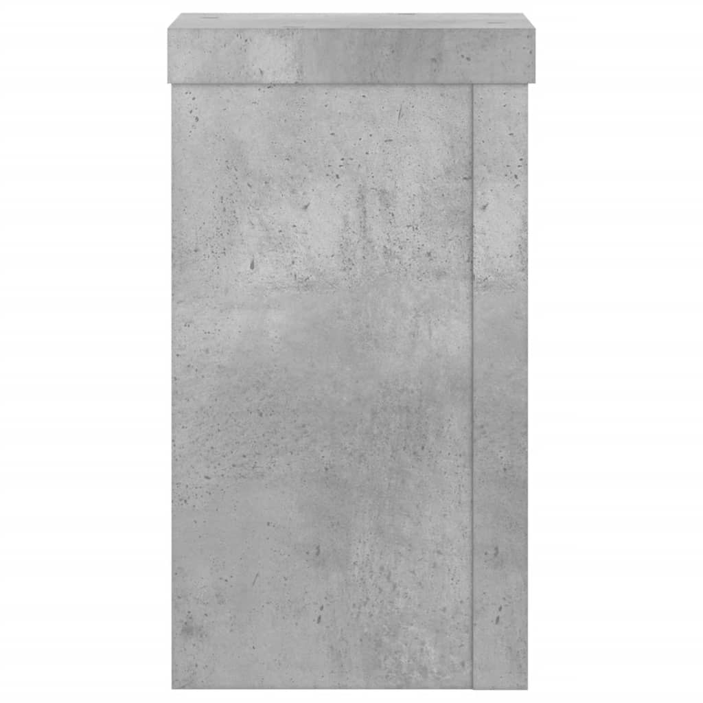 Suport de plante, 2 buc., gri beton, 10x10x18 cm lemn prelucrat