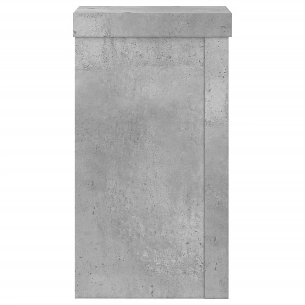 Suport de plante, 2 buc., gri beton, 10x10x18 cm lemn prelucrat