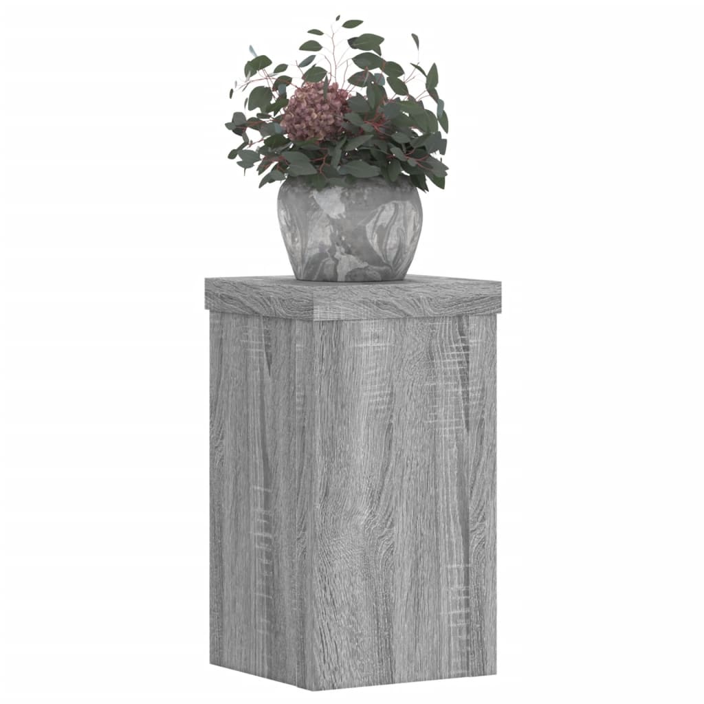 Suporturi de plante 2 buc. gri sonoma 10x10x18cm lemn prelucrat