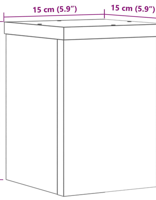 Загрузите изображение в средство просмотра галереи, Suporturi de plante, 2 buc., alb, 15x15x20 cm, lemn prelucrat
