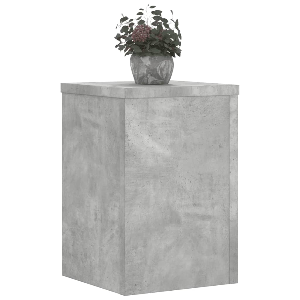 Suport de plante, 2 buc., gri beton, 25x25x35 cm lemn prelucrat