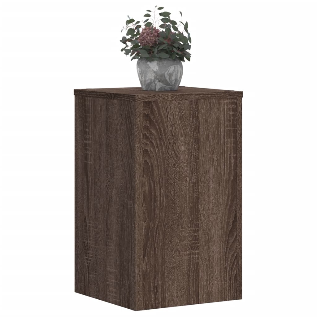 Suport de plante 2buc. stejar maro 30x30x50cm lemn prelucrat