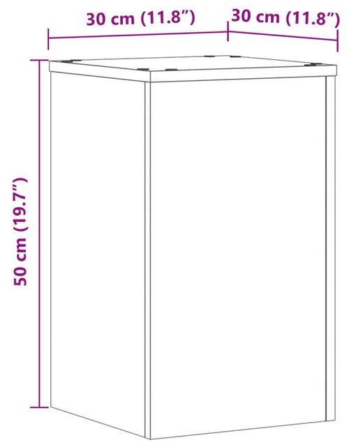 Încărcați imaginea în vizualizatorul Galerie, Suport de plante 2buc. stejar maro 30x30x50cm lemn prelucrat
