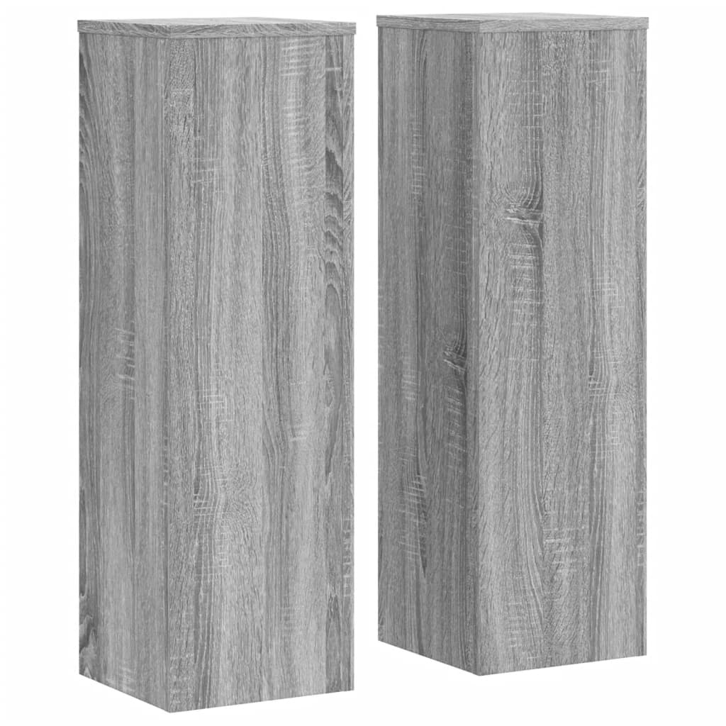 Suporturi de plante 2 buc. gri sonoma 25x25x80cm lemn prelucrat