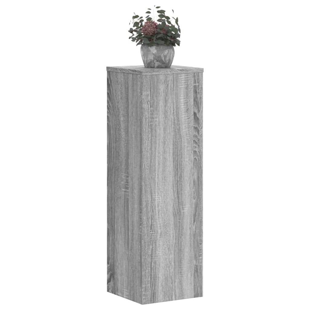 Suporturi de plante 2 buc. gri sonoma 25x25x80cm lemn prelucrat