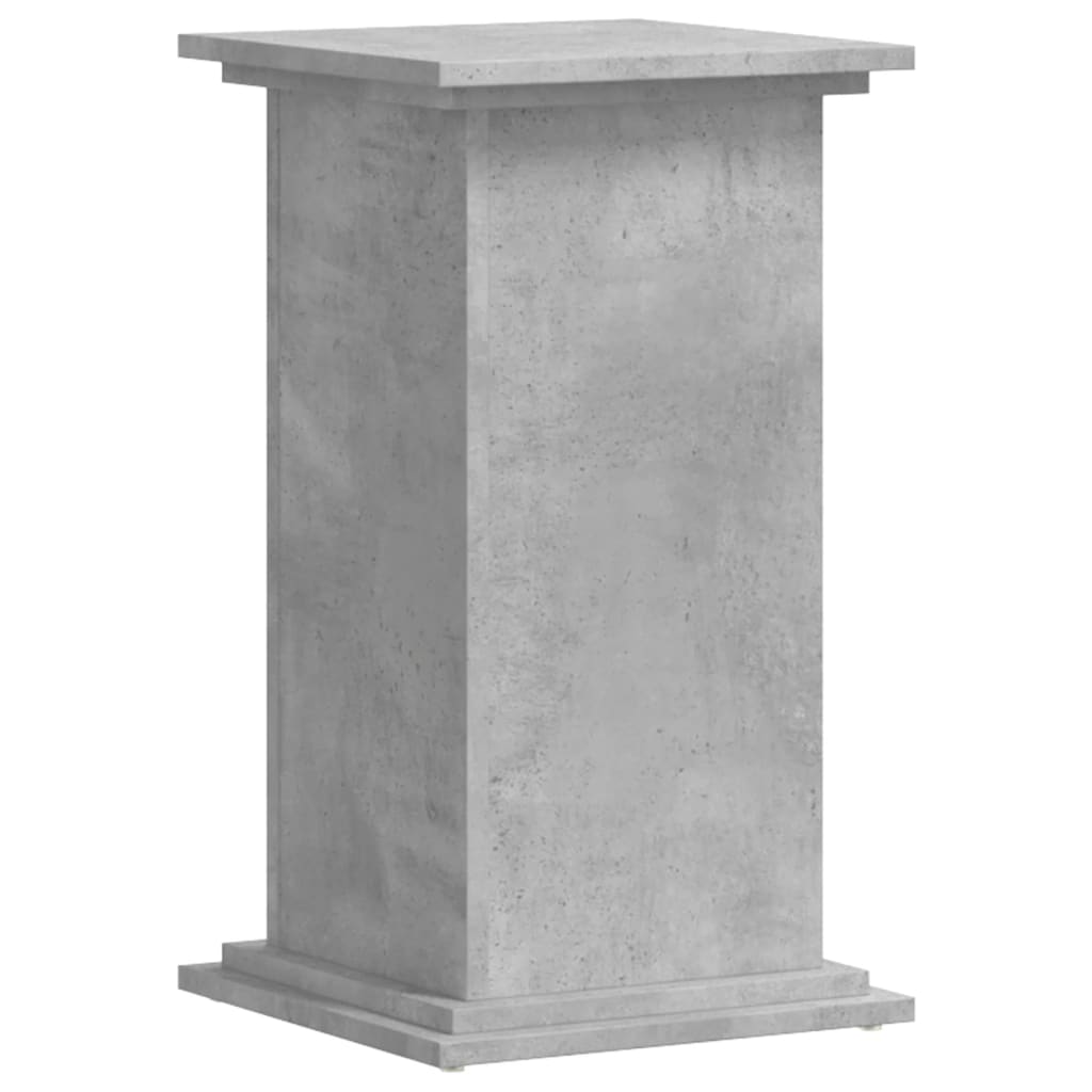 Suport de plante, gri beton, 33x33x60 cm, lemn prelucrat