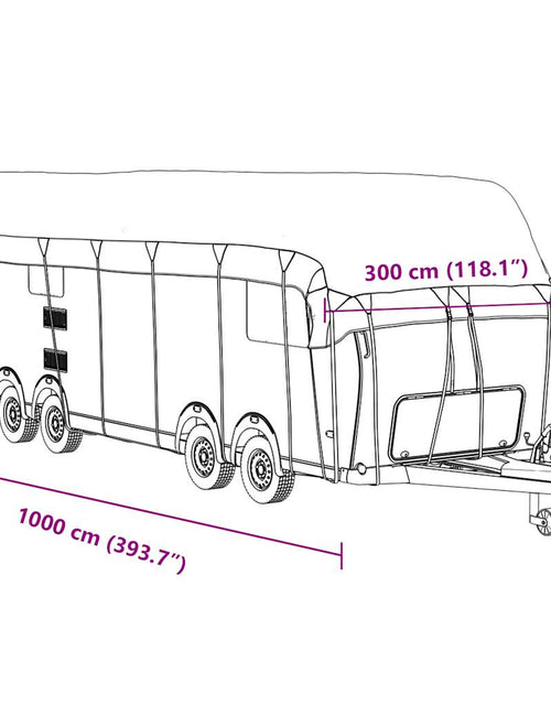 Загрузите изображение в средство просмотра галереи, Husa de rulota gri 1000x300 cm Tesatura netesuta
