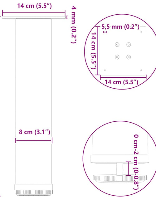 Încărcați imaginea în vizualizatorul Galerie, Picioare măsuță de cafea 4 buc Alb 42-44 cm Oțel
