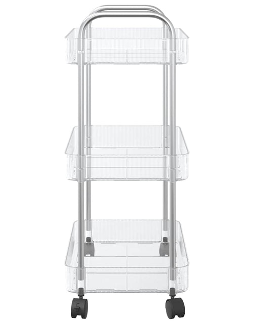 Загрузите изображение в средство просмотра галереи, Cărucior de depozitare cu 3 niveluri transparent acrilic
