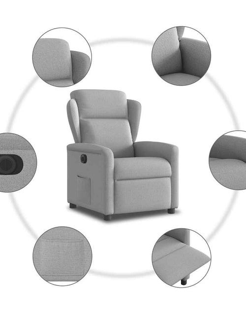 Загрузите изображение в средство просмотра галереи, Scaun reclinabil electric Cloud Grey Fabric
