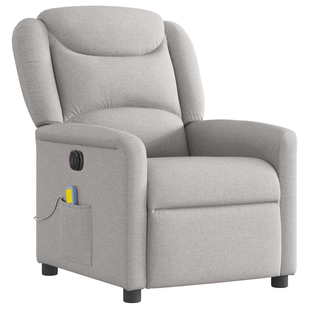 Scaun reclinabil electric pentru masaj Cloud Grey Fabric