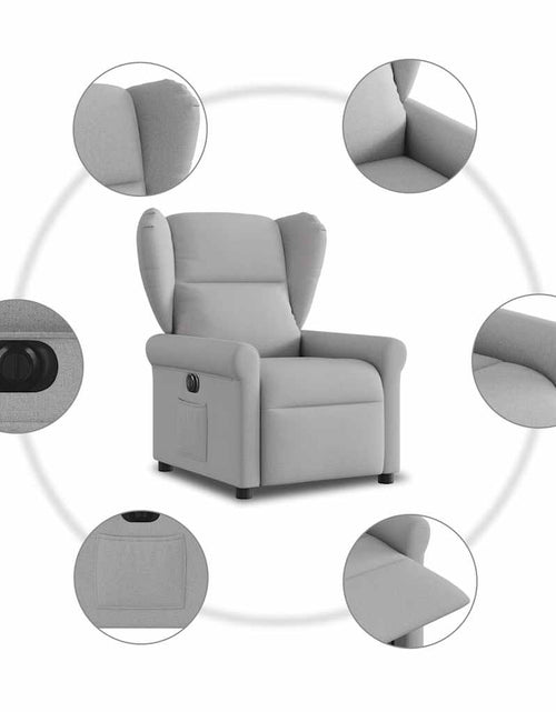 Загрузите изображение в средство просмотра галереи, Scaun reclinabil electric Cloud Grey Fabric
