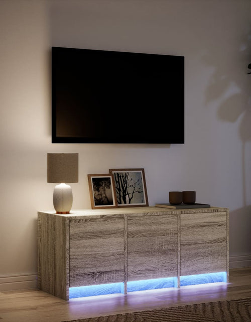 Загрузите изображение в средство просмотра галереи, Dulap TV cu LED, stejar sonoma, 97x34x40 cm, lemn prelucrat
