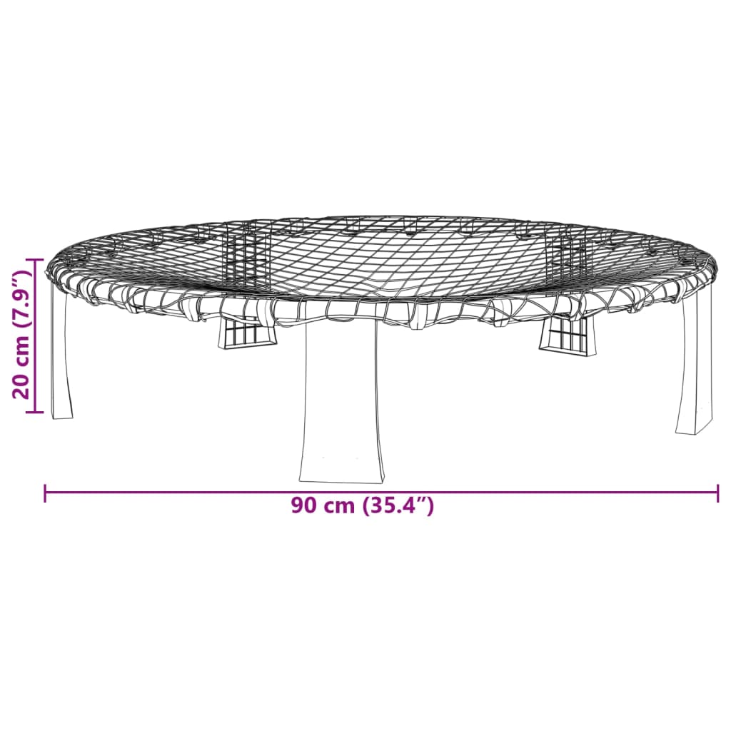 Set plasă rotundă cu 3 mingi și pompă suplimentară, Ø90x20 cm