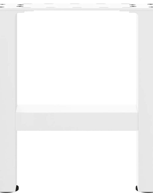 Загрузите изображение в средство просмотра галереи, Picioare măsuță de cafea Alb 2 buc 30×30 cm Oțel
