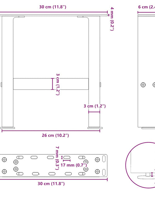 Загрузите изображение в средство просмотра галереи, Picioare măsuță de cafea Alb 2 buc 30×30 cm Oțel
