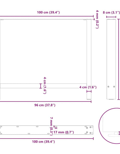 Încărcați imaginea în vizualizatorul Galerie, Picioare măsuță de cafea alb 2 buc 100x(72-73) cm oțel
