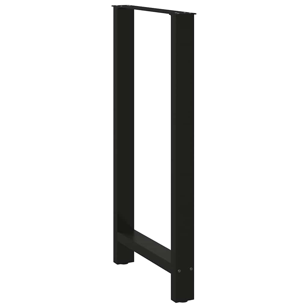 Picioare măsuță de cafea Negru 2 buc 60x(110-111) cm Oțel