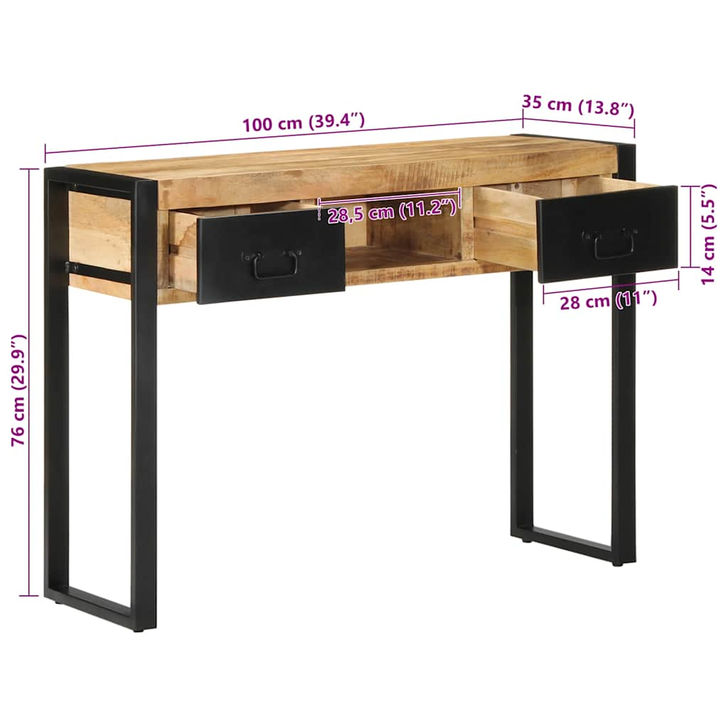 Consolă 100x35x75 cm lemn masiv de mango