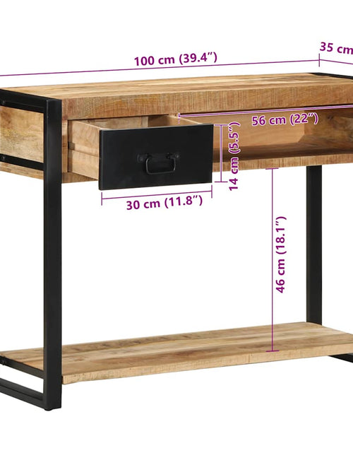 Încărcați imaginea în vizualizatorul Galerie, Consolă 100x35x75 cm lemn masiv de mango
