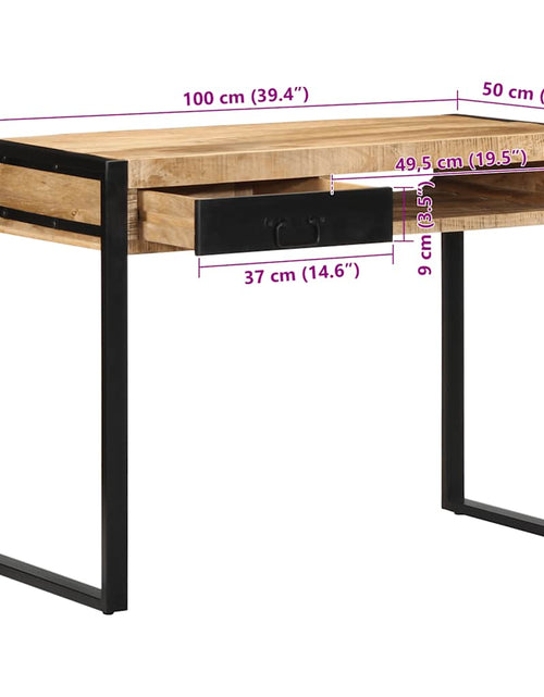 Încărcați imaginea în vizualizatorul Galerie, Birou 100x50x75 cm lemn masiv de mango
