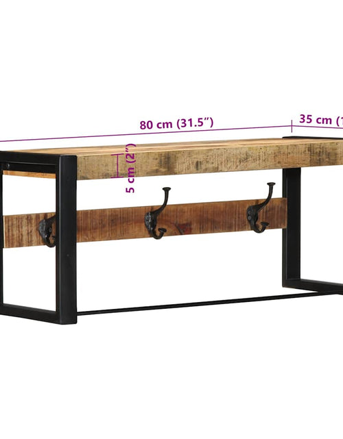 Încărcați imaginea în vizualizatorul Galerie, Raft pentru haine 80x35x35 cm Lemn masiv de mango
