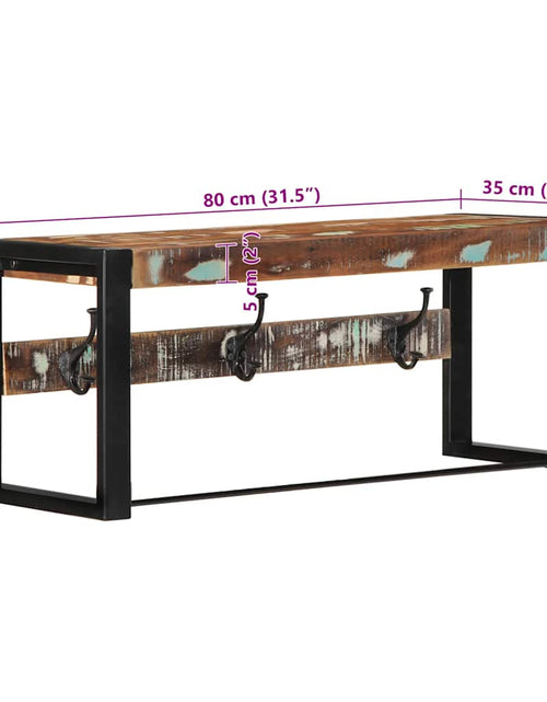 Загрузите изображение в средство просмотра галереи, Raft pentru haine multicolor 80x35x35 cm Lemn masiv recuperat
