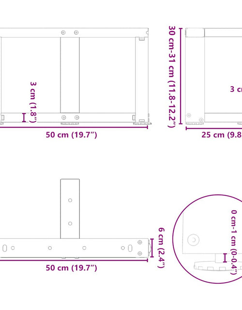 Загрузите изображение в средство просмотра галереи, Picioare pentru măsuță cafea în formă de T 2 buc Antracit Oțel
