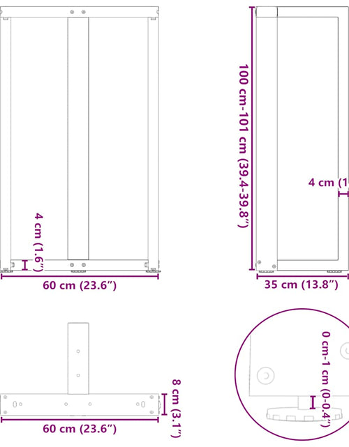 Загрузите изображение в средство просмотра галереи, Picioare pentru masă de bar în formă de T 2 buc alb oțel
