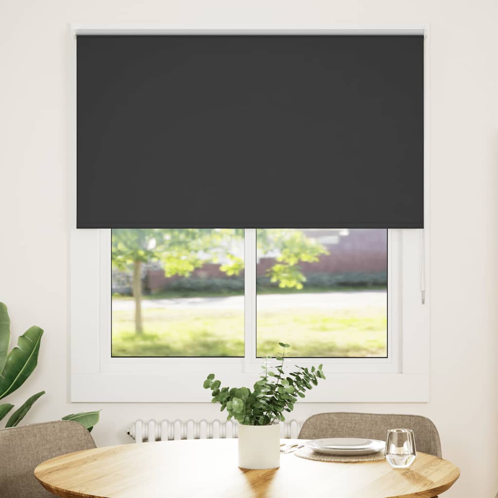 Jaluză cu role opace negru 120x130 cm Lățime material 116,6 cm