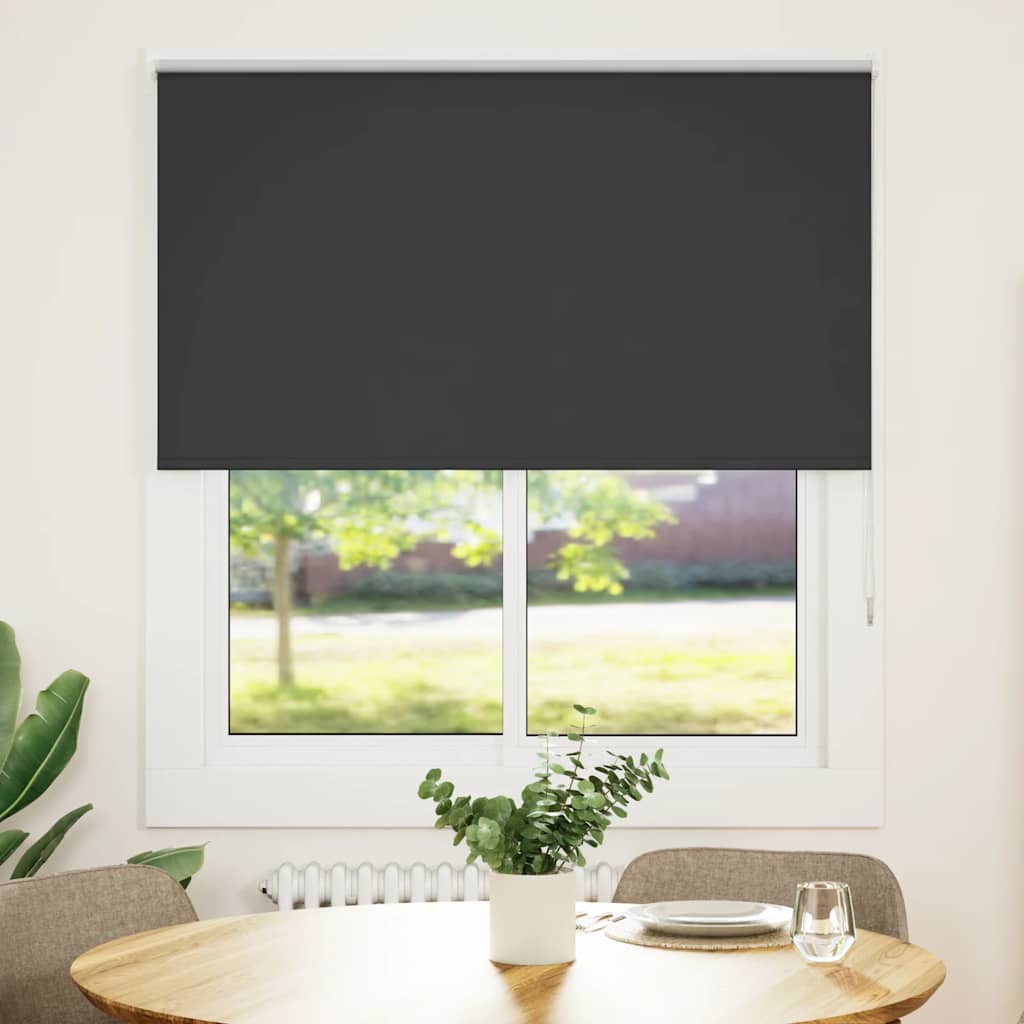 Jaluză cu role opace negru 140x130 cm Lățime material 136,6 cm