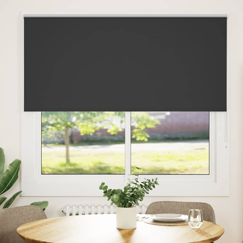 Jaluză cu role opace negru 145x130 cm Lățime material 141,6 cm