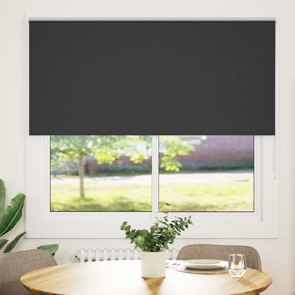 Jaluză cu role opace negru 150x130 cm Lățime material 146,6 cm