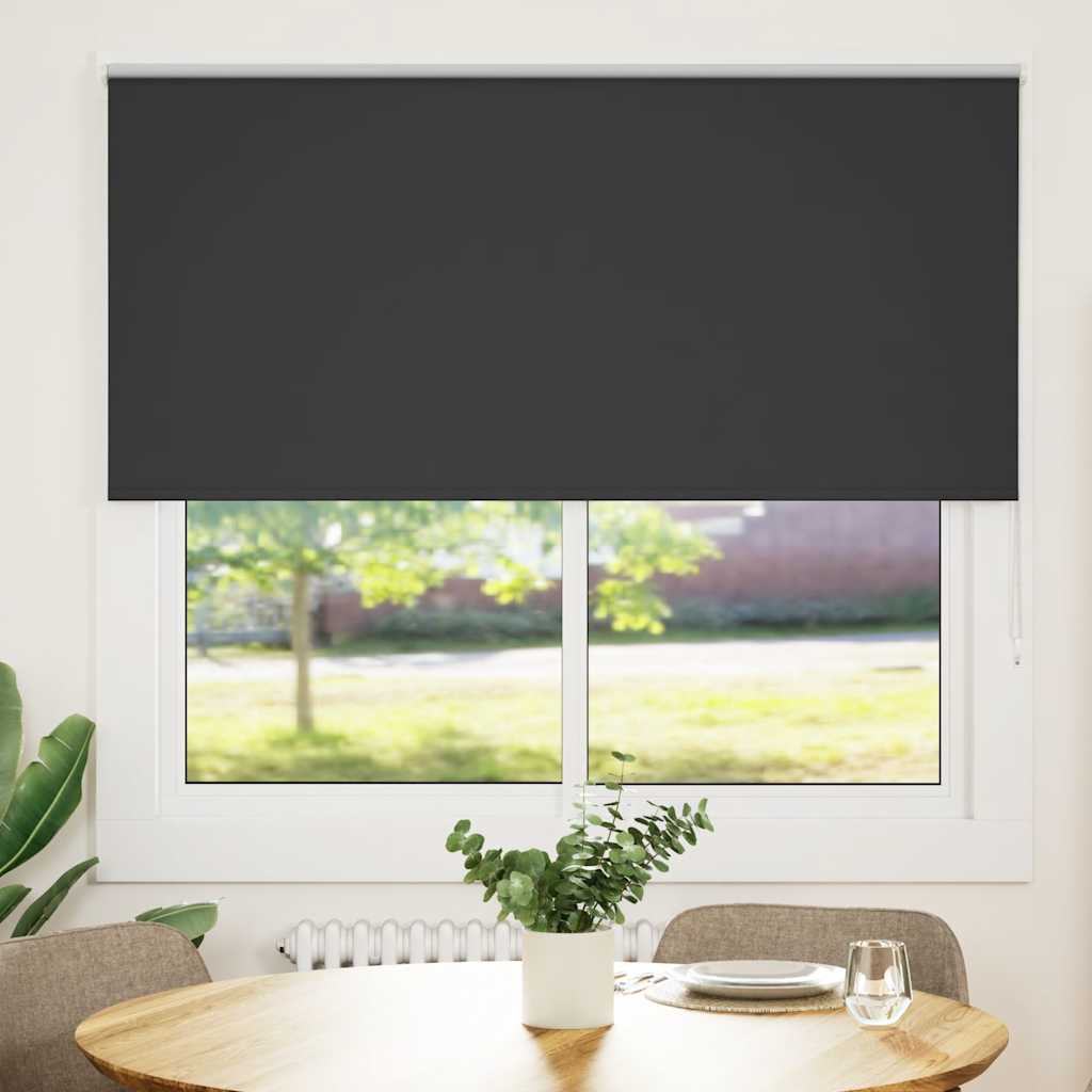 Jaluză cu role opace negru 160x150 cm lățime material 156,6 cm