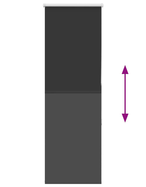 Загрузите изображение в средство просмотра галереи, Jaluză cu role opace negru 55x1757 cm lățime material 50,7 cm
