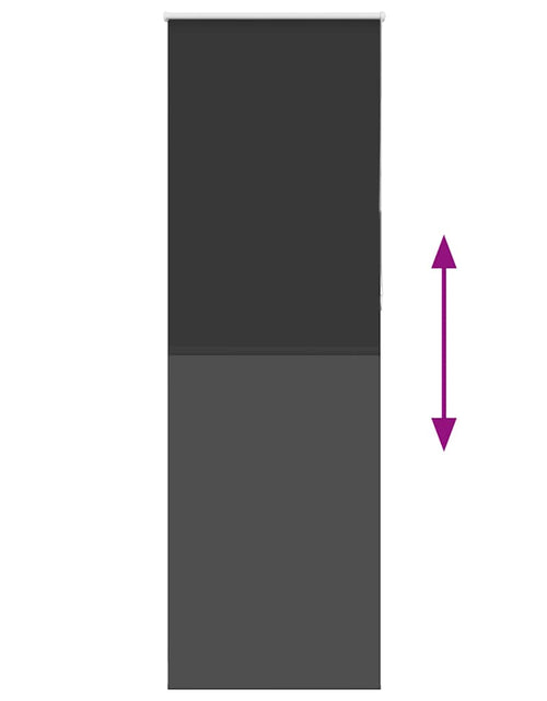 Загрузите изображение в средство просмотра галереи, Jaluză cu role opace negru 75x210 cm lățime material 70,7 cm
