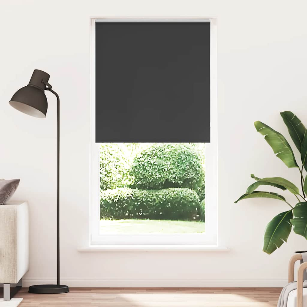 Jaluză cu role opace negru 100x210 cm lățime țesătură 95,7 cm