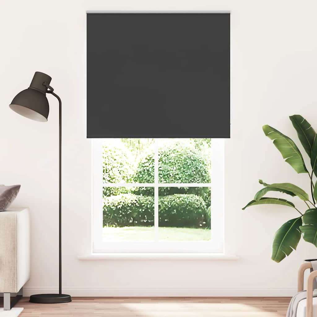 Jaluză cu role opace negru 125x210 cm Lățime material 121,6 cm